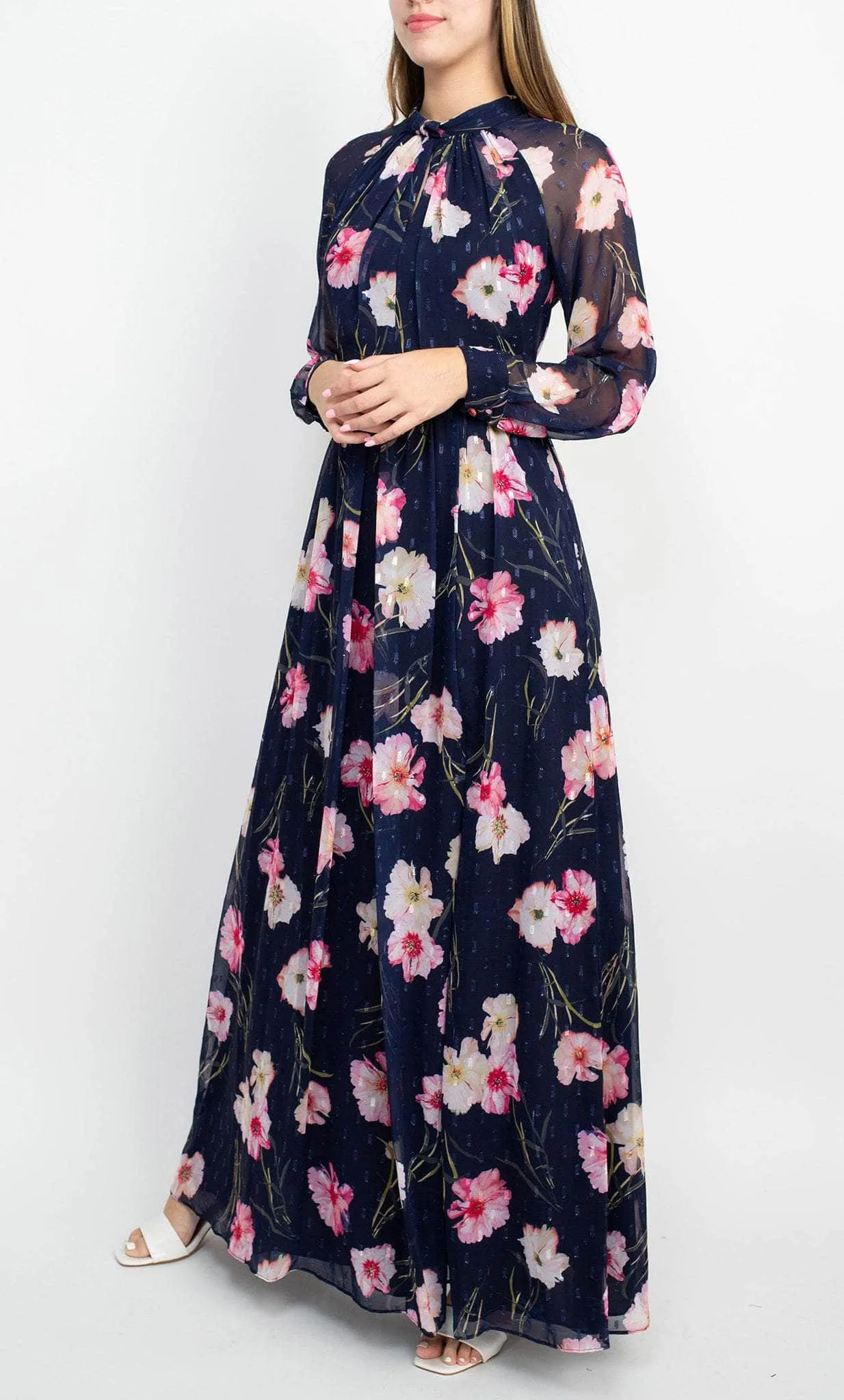 Adrianna Papell AP1E209386 - Conservative Elegant Floral Dress