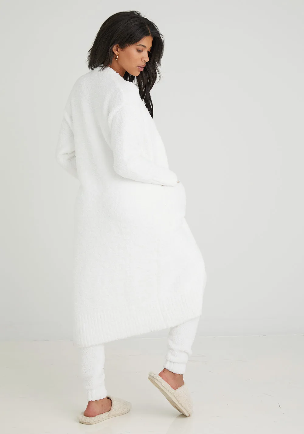 Bella Dahl - Long Sleeve Duster Cardigan in Winter White