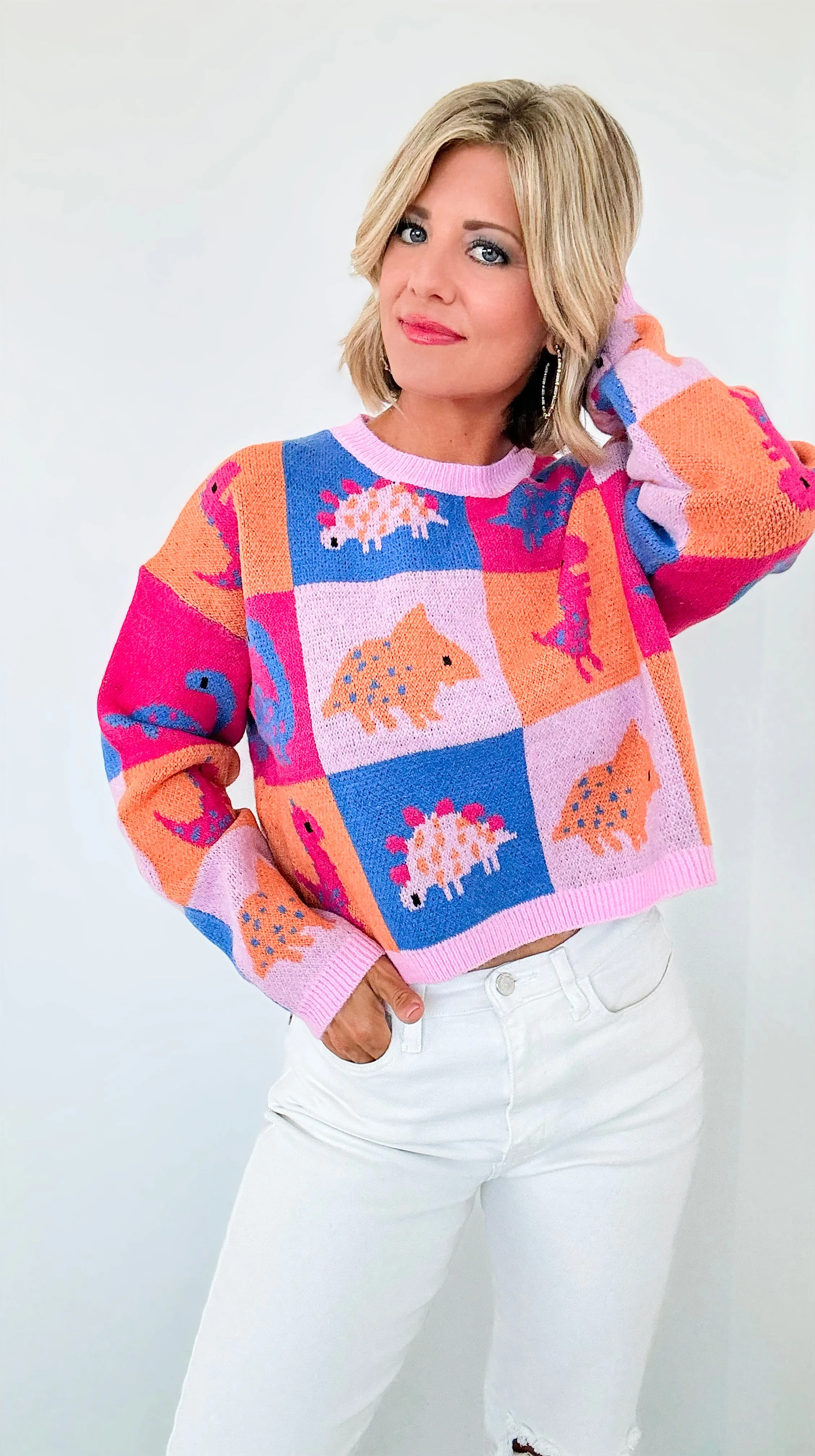 Dino Patchwork Sweater