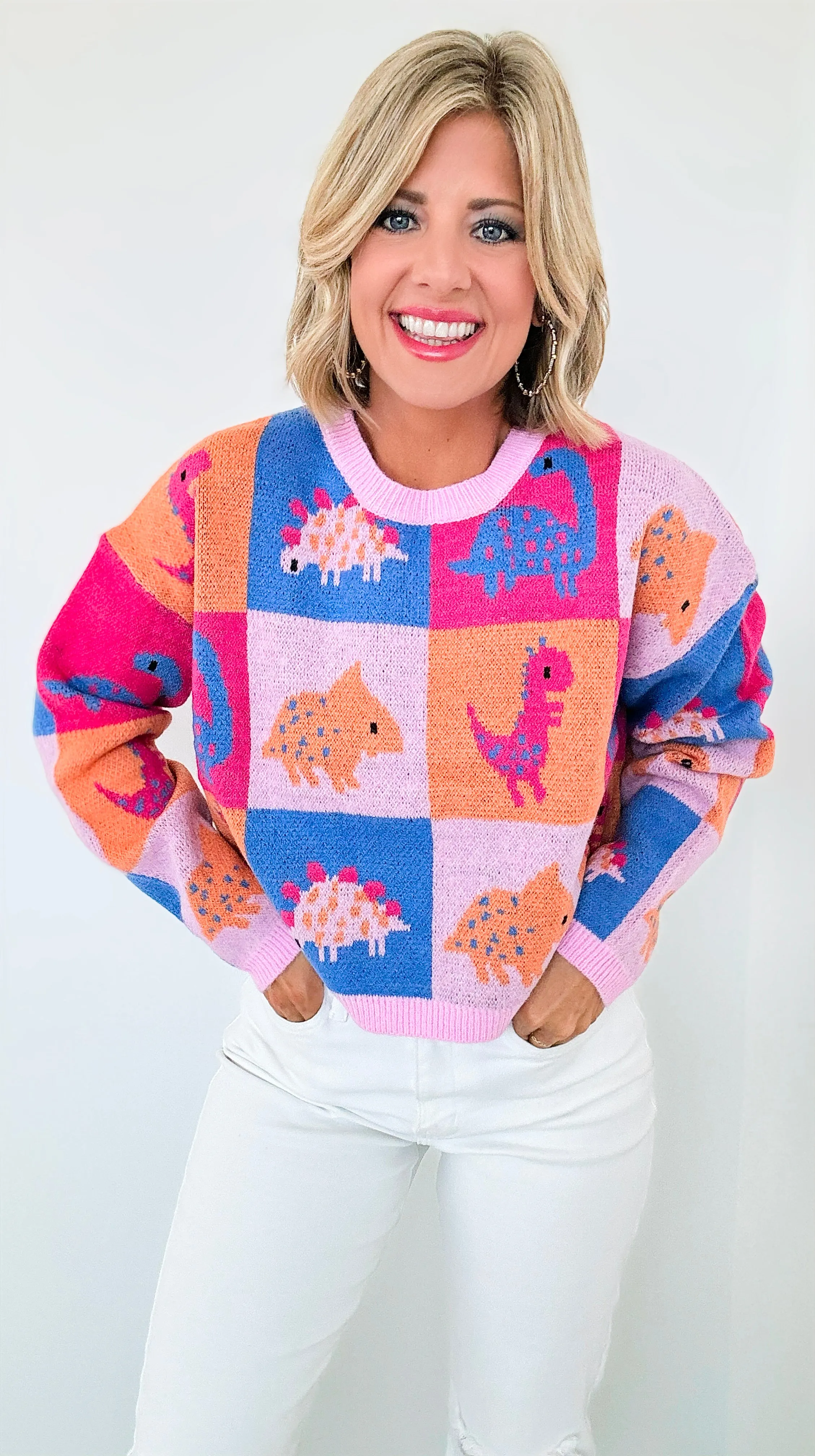 Dino Patchwork Sweater