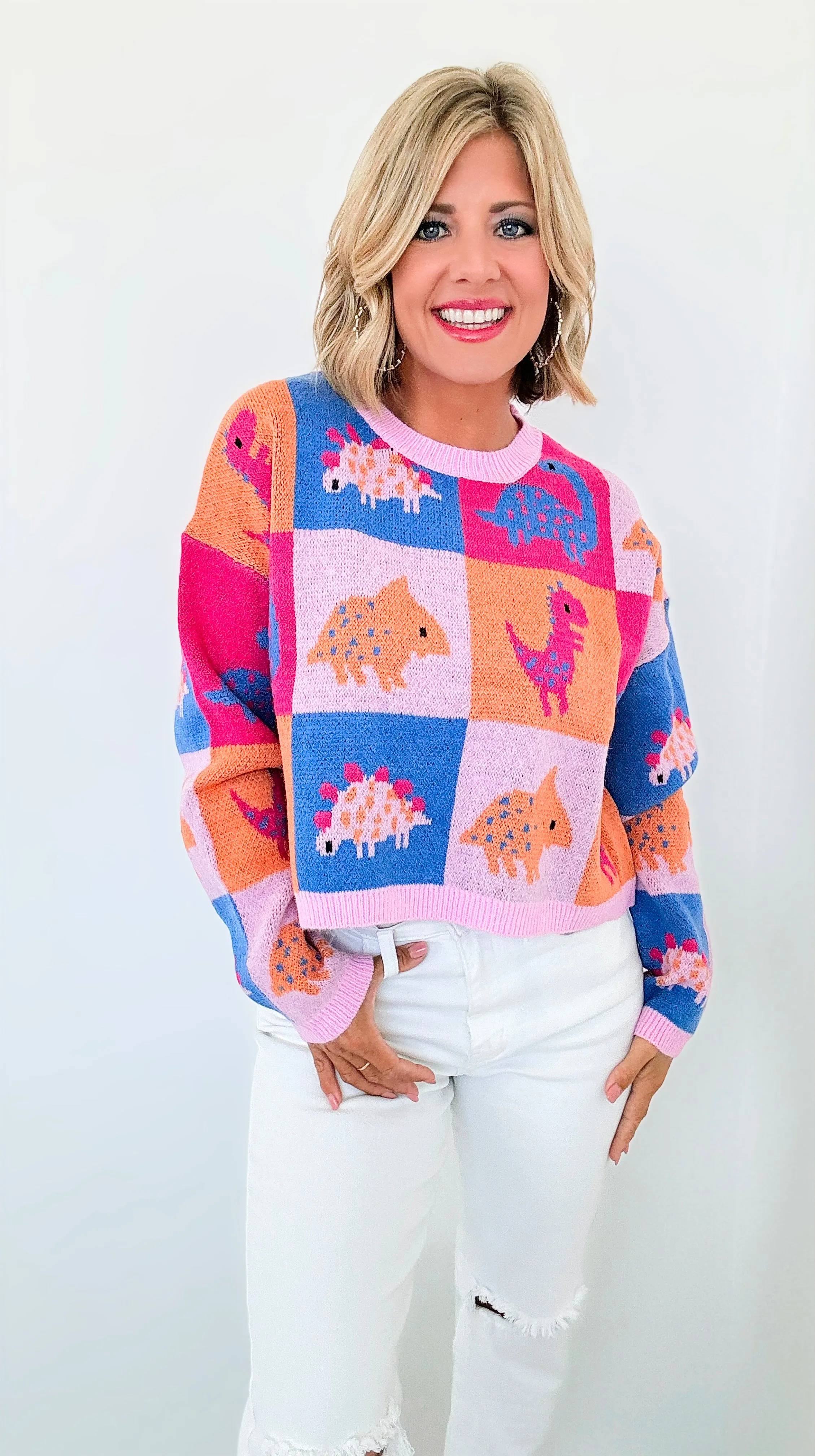 Dino Patchwork Sweater