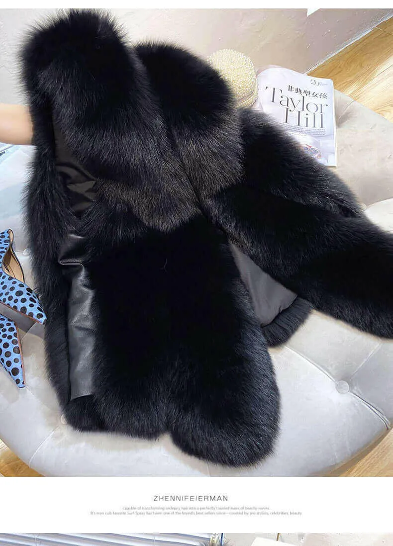 Faux Fur Sleeveless Vest Jacket Autumn Winter Elegant Fashion Vest