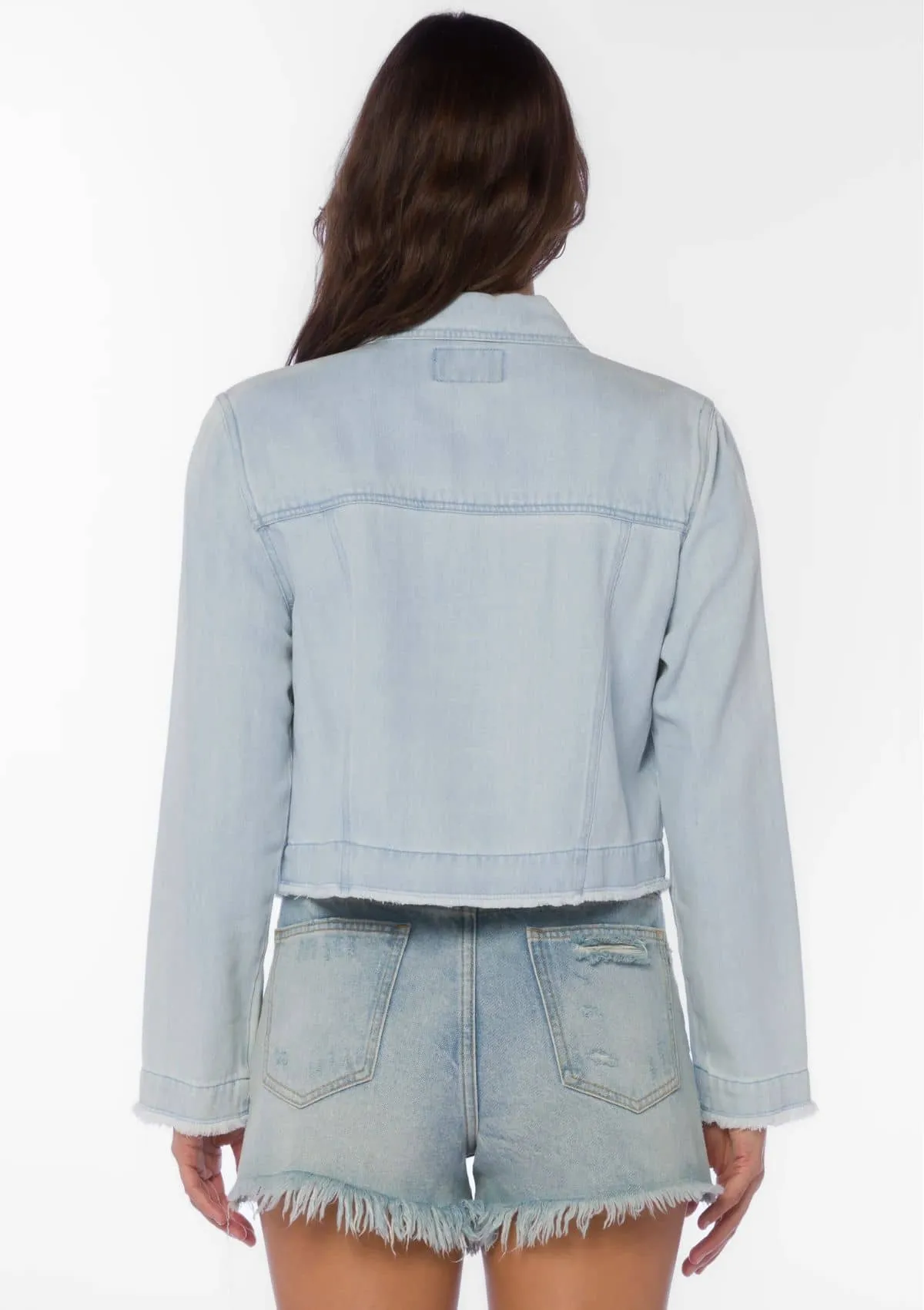 Larue Cropped Soft Denim Jacket