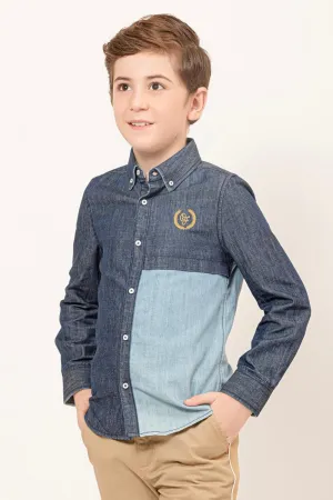 One Friday Kids Boys Blue Denim Shirt