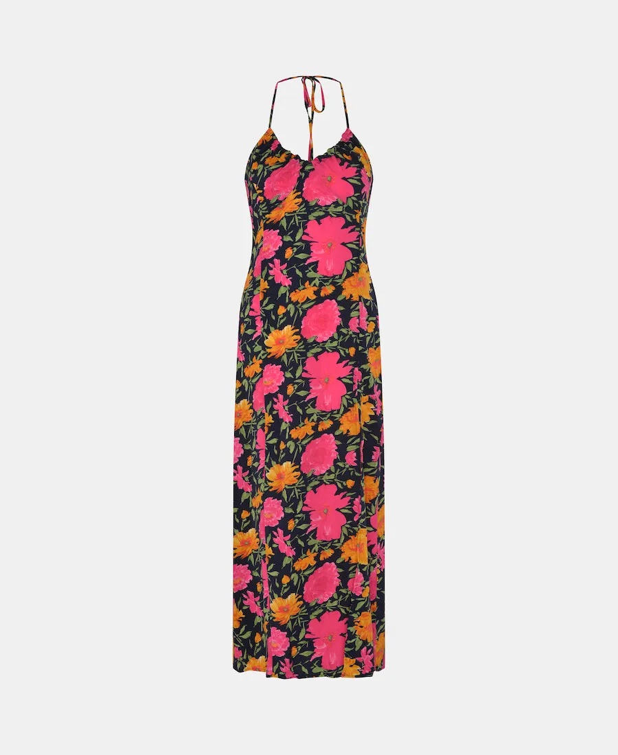 Pink Floral Maxi Dress