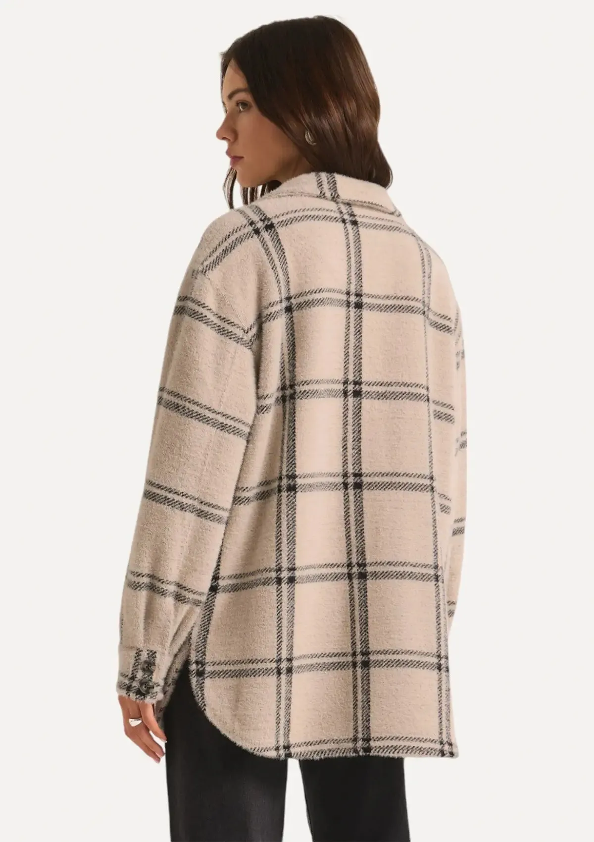 Plaid Tucker Jacket - Crystal Gray