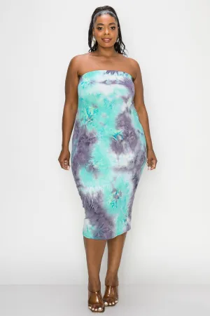 Tie Dye Basic Tube Dress