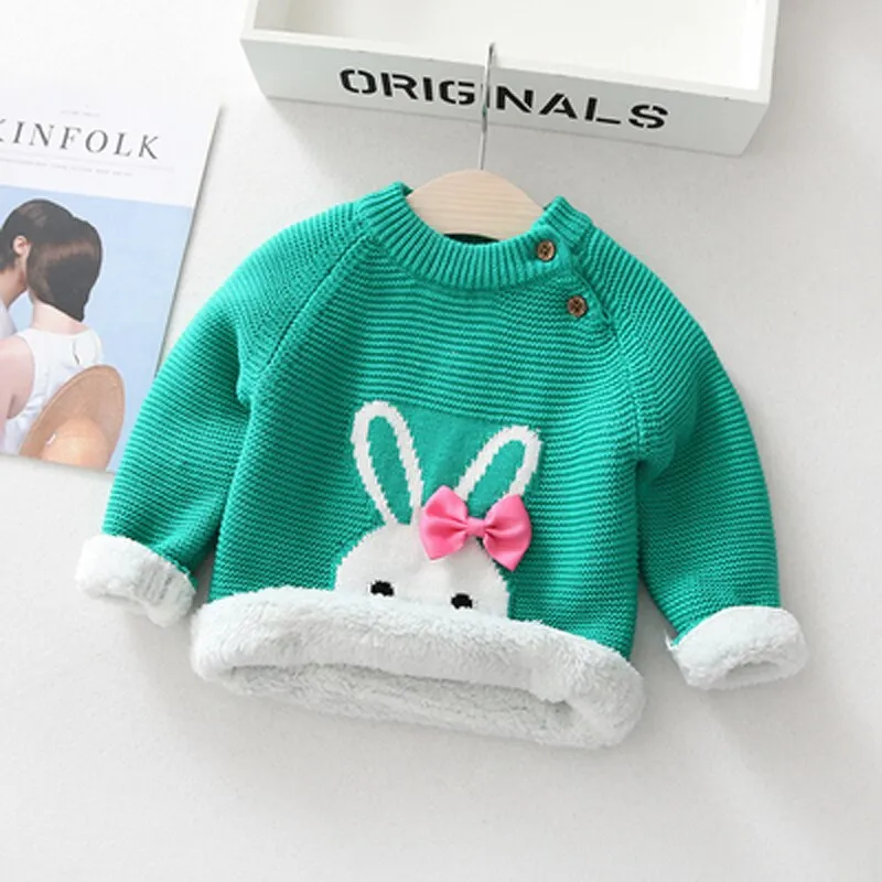 Unisex Animal Cartoon Design Warm Sweaters For Kids